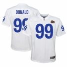 Youth Los Angeles Rams #99 Aaron Donald White Nike Royal Super Bowl LVI Patch Jersey