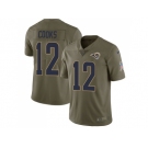 Youth Nike Los Angeles Rams #12 Brandin Cooks Olive Stitched NFL Limited 2017 Salute to Service Jersey