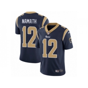 Youth Nike Los Angeles Rams #12 Joe Namath Vapor Untouchable Limited Navy Blue Team Color NFL Jersey