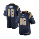 Youth Nike Los Angeles Rams #16 Jared Goff Navy Blue Team Color NFL Jersey