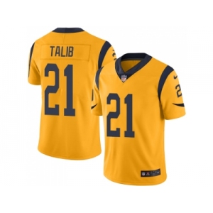 Youth Nike Los Angeles Rams #21 Aqib Talib Gold Stitched NFL Limited Rush Jersey