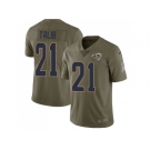 Youth Nike Los Angeles Rams #21 Aqib Talib Olive Stitched NFL Limited 2017 Salute to Service Jersey