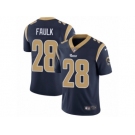 Youth Nike Los Angeles Rams #28 Marshall Faulk Vapor Untouchable Limited Navy Blue Team Color NFL Jersey