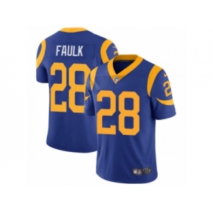 Youth Nike Los Angeles Rams #28 Marshall Faulk Vapor Untouchable Limited Royal Blue Alternate NFL Jersey