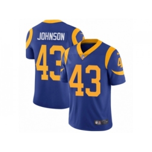 Youth Nike Los Angeles Rams #43 John Johnson Vapor Untouchable Limited Royal Blue Alternate NFL Jersey