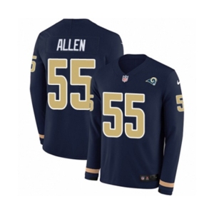 Youth Nike Los Angeles Rams #55 Brian Allen Limited Navy Blue Therma Long Sleeve NFL Jersey