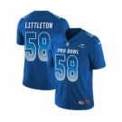 Youth Nike Los Angeles Rams #58 Cory Littleton Limited Royal Blue NFC 2019 Pro Bowl NFL Jersey