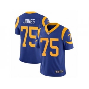 Youth Nike Los Angeles Rams #75 Deacon Jones Vapor Untouchable Limited Royal Blue Alternate NFL Jersey