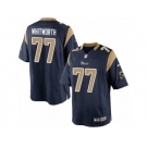 Youth Nike Los Angeles Rams #77 Andrew Whitworth Elite Navy Blue Team Color NFL Jersey