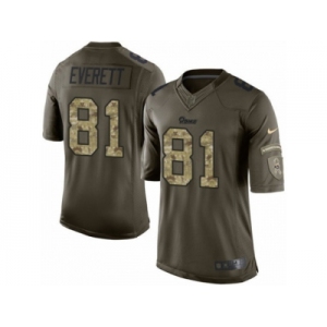 Youth Nike Los Angeles Rams #81 Gerald Everett Limited Green Salute to Service NFL Jersey