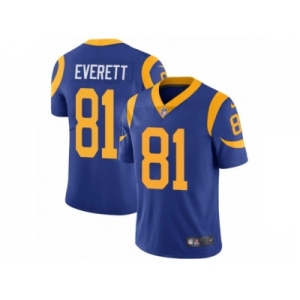 Youth Nike Los Angeles Rams #81 Gerald Everett Vapor Untouchable Limited Royal Blue Alternate NFL Jersey