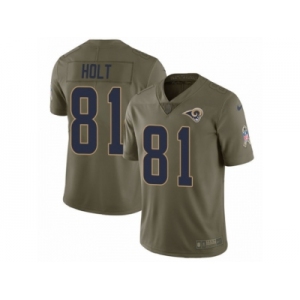 Youth Nike Los Angeles Rams #81 Torry Holt Limited Olive 2017 Salute to Service NFL Jersey