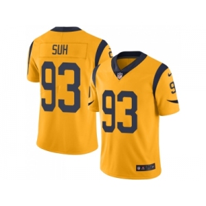 Youth Nike Los Angeles Rams #93 Ndamukong Suh Gold Stitched NFL Limited Rush Jersey