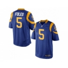 Youth Nike St. Louis Rams #5 Nick Foles Royal Blue Alternate Stitched Jersey