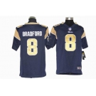 nike youth nfl jerseys st. louis rams #8 bradford blue[nike]