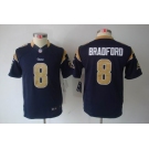 nike youth nfl jerseys st. louis rams #8 bradford dk.blue[nike limited]