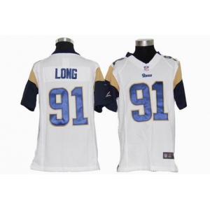 nike youth nfl jerseys st. louis rams #91 long white[nike]