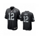 Las Vegas Raiders #12 Zay Jones Black 2020 Inaugural Season Game Jersey