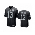 Las Vegas Raiders #13 Hunter Renfrow Black 2020 Inaugural Season Game Jersey