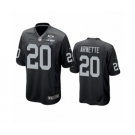 Las Vegas Raiders #20 Damon Arnette Black 2020 Inaugural Season Game Jersey