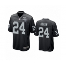 Las Vegas Raiders #24 Johnathan Abram Black 2020 Inaugural Season Game Jersey