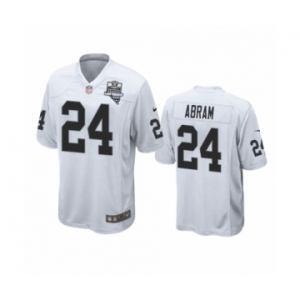 Las Vegas Raiders #24 Johnathan Abram White 2020 Inaugural Season Game Jersey