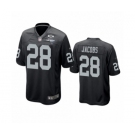 Las Vegas Raiders #28 Josh Jacobs Black 2020 Inaugural Season Game Jersey