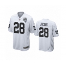 Las Vegas Raiders #28 Josh Jacobs White 2020 Inaugural Season Game Jersey