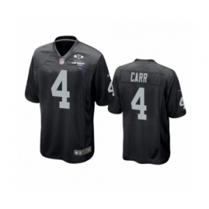 Las Vegas Raiders #4 Derek Carr Black 2020 Inaugural Season Game Jersey
