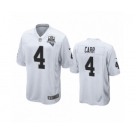 Las Vegas Raiders #4 Derek Carr White 2020 Inaugural Season Game Jersey