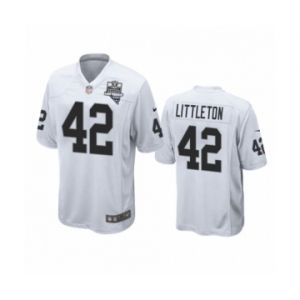 Las Vegas Raiders #42 Cory Littleton White 2020 Inaugural Season Game Jersey