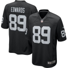 Las Vegas Raiders #89 Bryan Edwards Black 2020 Inaugural Season Game Jersey