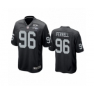 Las Vegas Raiders #96 Clelin Ferrell Black 2020 Inaugural Season Game Jersey
