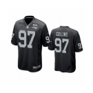 Las Vegas Raiders #97 Maliek Collins Black 2020 Inaugural Season Game Jersey