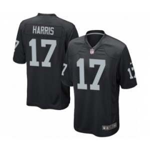 Men's Nike Oakland Raiders #17 Dwayne Harris Game Black Team Color NFL Jersey