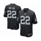 Men's Nike Oakland Raiders #22 Rashaan Melvin Game Black Team Color NFL Jersey