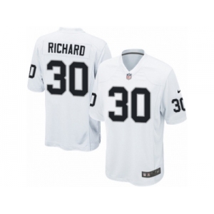 Men's Nike Oakland Raiders #30 Jalen Richard Game White NFL Jersey