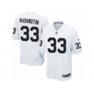 Men's Nike Oakland Raiders #33 DeAndre Washington Game White NFL Jersey