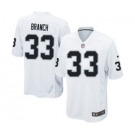 Men's Nike Oakland Raiders #33 Tyvon Branch Game White NFL Jersey