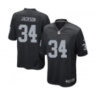 Men's Nike Oakland Raiders #34 Bo Jackson Game Black Team Color NFL Jersey