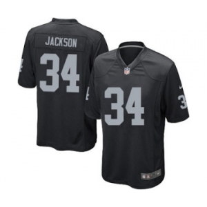 Men's Nike Oakland Raiders #34 Bo Jackson Game Black Team Color NFL Jersey