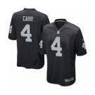 Men's Nike Oakland Raiders #4 Derek Carr Game Black Team Color NFL Jersey