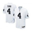 Men's Nike Oakland Raiders #4 Derek Carr Game White NFL Jersey