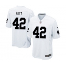 Men's Nike Oakland Raiders #42 Ronnie Lott Game White NFL Jersey