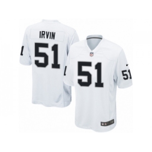 Men's Nike Oakland Raiders #51 Bruce Irvin Game White NFL Jersey