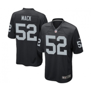Men's Nike Oakland Raiders #52 Khalil Mack Game Black Team Color NFL Jersey