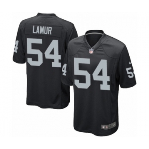 Men's Nike Oakland Raiders #54 Emmanuel Lamur Game Black Team Color NFL Jersey
