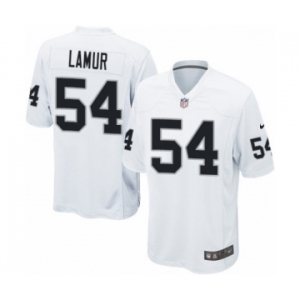 Men's Nike Oakland Raiders #54 Emmanuel Lamur Game White NFL Jersey