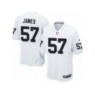 Men's Nike Oakland Raiders #57 Cory James Game White NFL Jersey