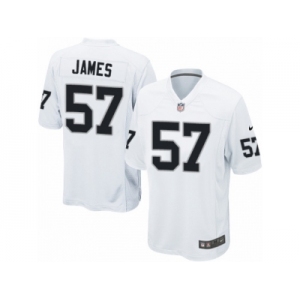 Men's Nike Oakland Raiders #57 Cory James Game White NFL Jersey